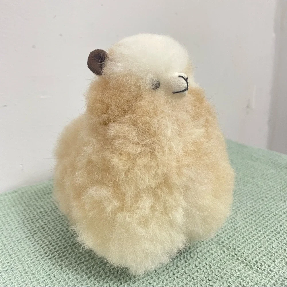 Plush Alpaca Stuffed Animal - Cream and Tan
